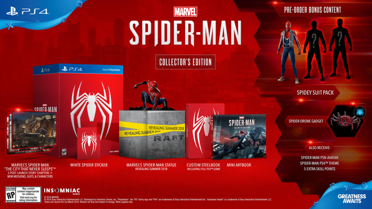 valgfri Gammeldags Spytte ud Spider-Man PS4 DLC, Collector's Edition Announced - GameSpot