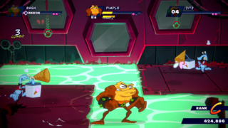 Battletoads Gameplay: Beatin' Up Bad Guys In A Theme Park