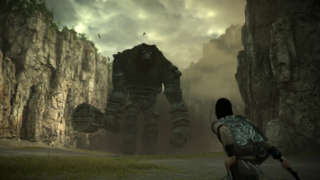 Shadow of the Colossus Off Screen PS4 Gameplay - First Colossus Fight