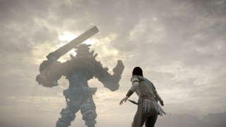 Shadow of the Colossus Off Screen PS4 Gameplay - Third Colossus Fight