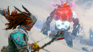 Horizon Zero Dawn: The Frozen Wilds Gameplay - Killing The New Frostclaw